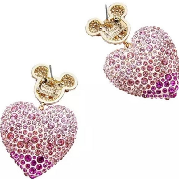 🔹Disney 🔹X Baublebar Mickey Mouse Heart Shaped Dangling Valentine’s Day Earrings - Picture 2 of 4